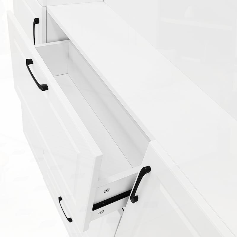 Entryway Bench with Integrated Shoe Cabinet