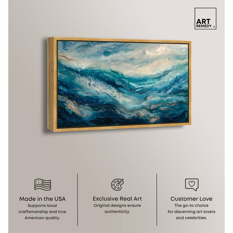 Jeweled Waters Canvas by Art Remedy