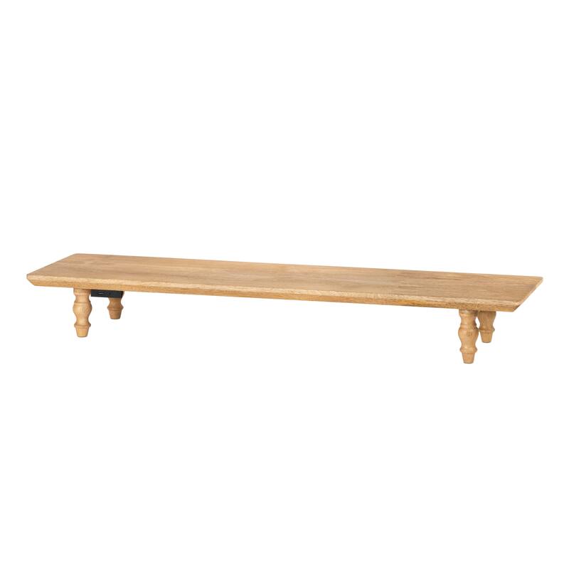 Jani Wood Monitor Stand Riser Desk - Ergonomic Design Stand, Desktop Organizer Table for Home, Office Workspace, Gaming Desk
