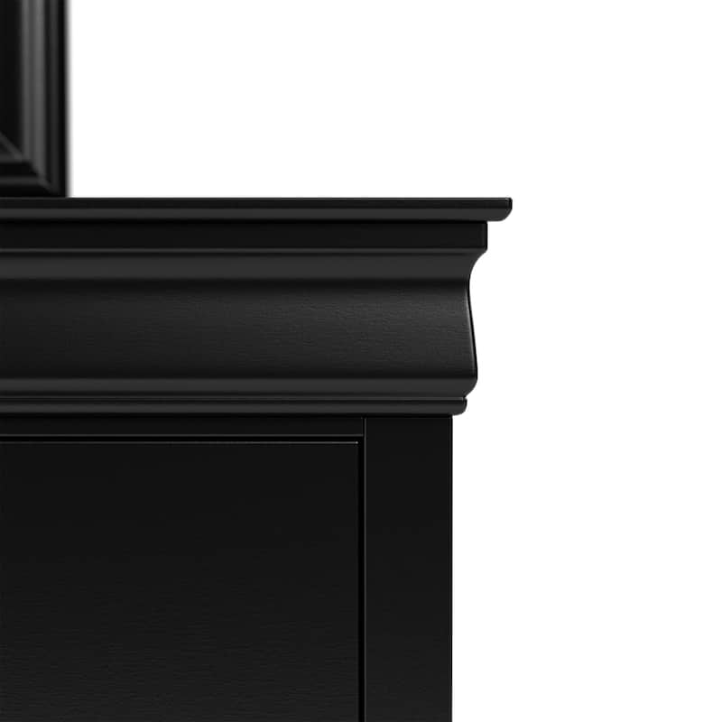 Furniture of America Devi Traditional Solid Wood 2-piece Dresser and Mirror Set