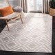 preview thumbnail 3 of 15, SAFAVIEH Handmade Flatweave Dhurries Regena Modern Moroccan Wool Rug 3' x 5' - Grey/Ivory - Rectangle