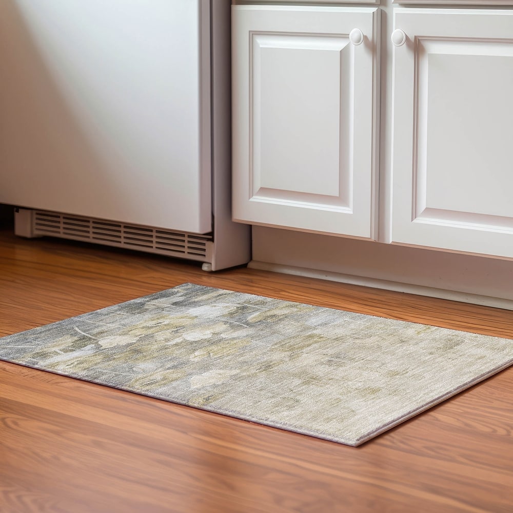 Premium Washable Super Soft Contemporary Floral Mayfield Rug