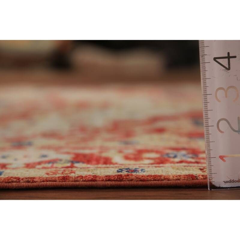 Vegetable Dye Heriz Serapi Oriental Rug Handmade Wool Carpet - 4'11"x 6'9"