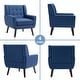 preview thumbnail 16 of 59, Morden Cotton Linen Upholstered Armchair