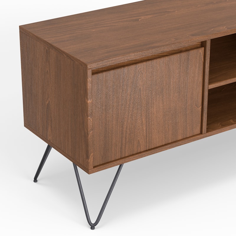 WYNDENHALL Moreno 60 inch Wide Industrial TV Media Stand For TVs up to 65 inches - 60"w x 18"d x 25" h