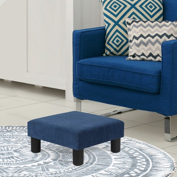 Adeco Ottoman Upholstered Fabric Footrest Pet Steps Dog Stair
