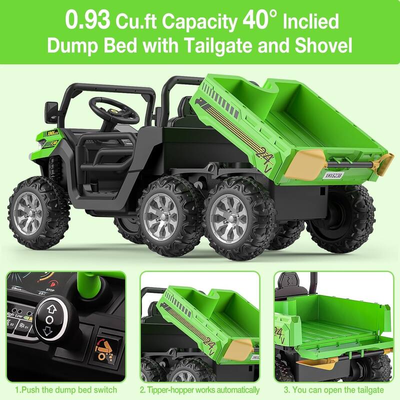 Ride On Dump Truck for Kids Ride On Car with Remote Control Electric UTV Vehicles