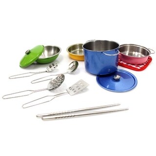 Metal Pots And Pans Kitchen Cookware Playset On Sale Overstock 28881321