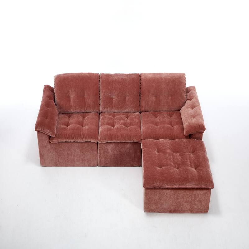 Modular Convertible Cushioned Sleeper Sofa Set