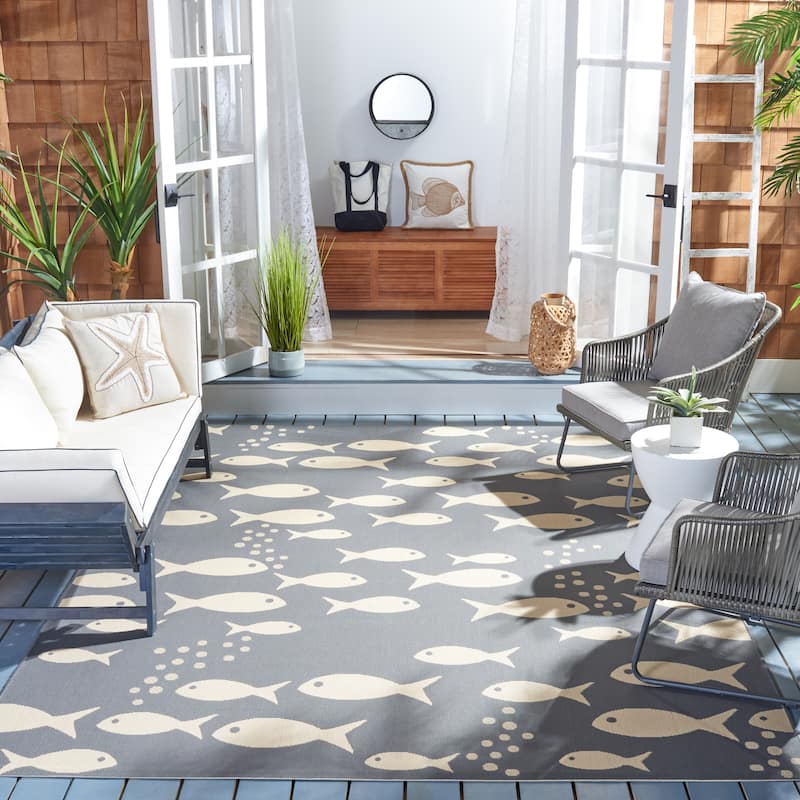 SAFAVIEH Courtyard Illa Indoor/ Outdoor Waterproof Patio Backyard Rug