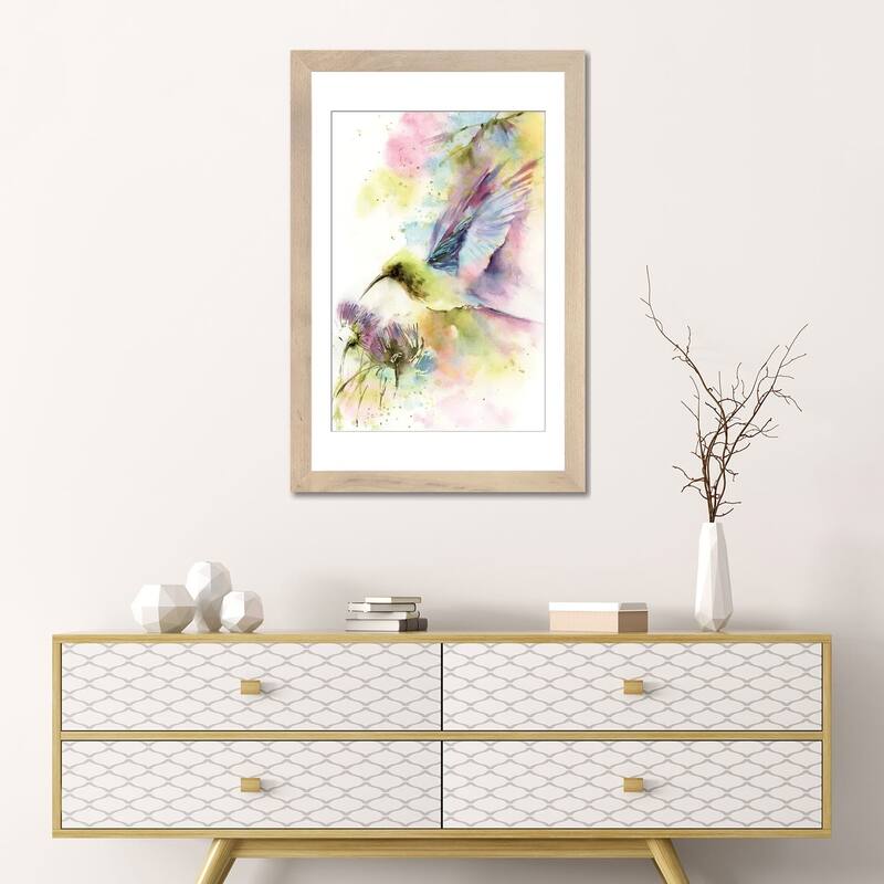 iCanvas "Hummingbird In Pastel Colors" by Sophie Rodionov