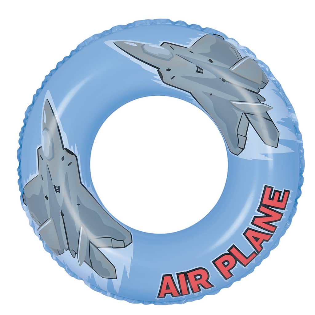 Inflatable Blue and Gray Swimming Pool Ring Float 30-Inch - 30"