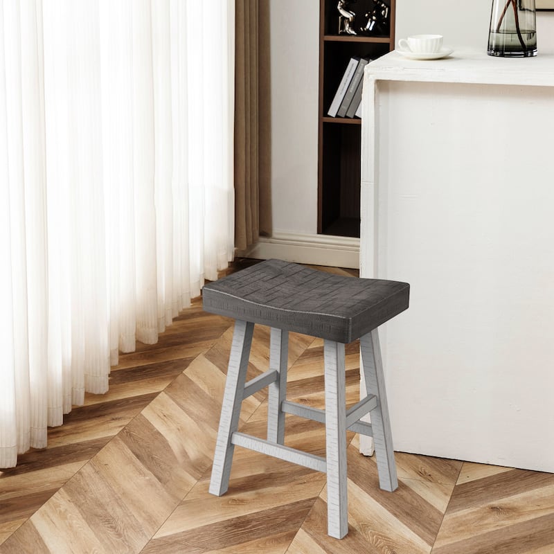 Solid Wood Modern Midnight Bar Stool Set of 2