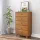 preview thumbnail 39 of 57, Max and Lily Classic Solid Wood 5-Drawer Dresser Pecan