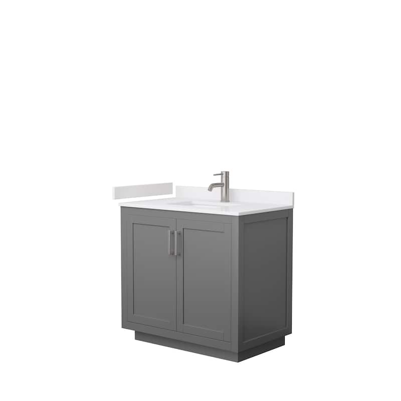 Miranda Single Vanity Set, Cultured Marble Top, No Mirror
