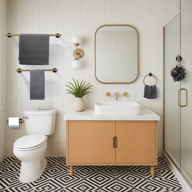 WOWOW 6-Piece Bath Hardware Set with Mounting Hardware