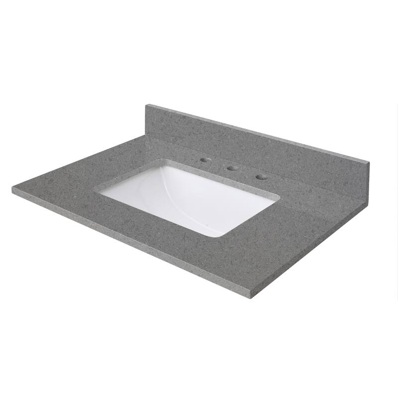 Avanity Quartz Vanity Top with Rectangular Undermount Sinks