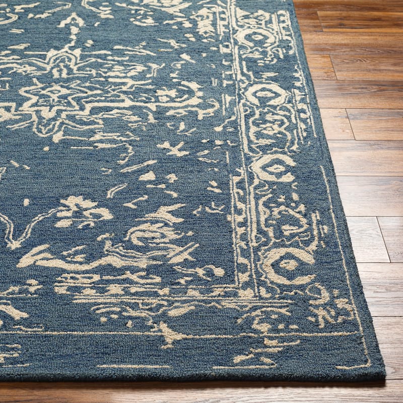 Bertio Handmade Distressed Oriental Wool Area Rug
