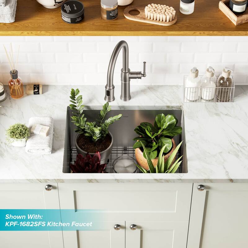KRAUS Standart PRO Stainless Steel 24" Undermount Laundry Utility Sink