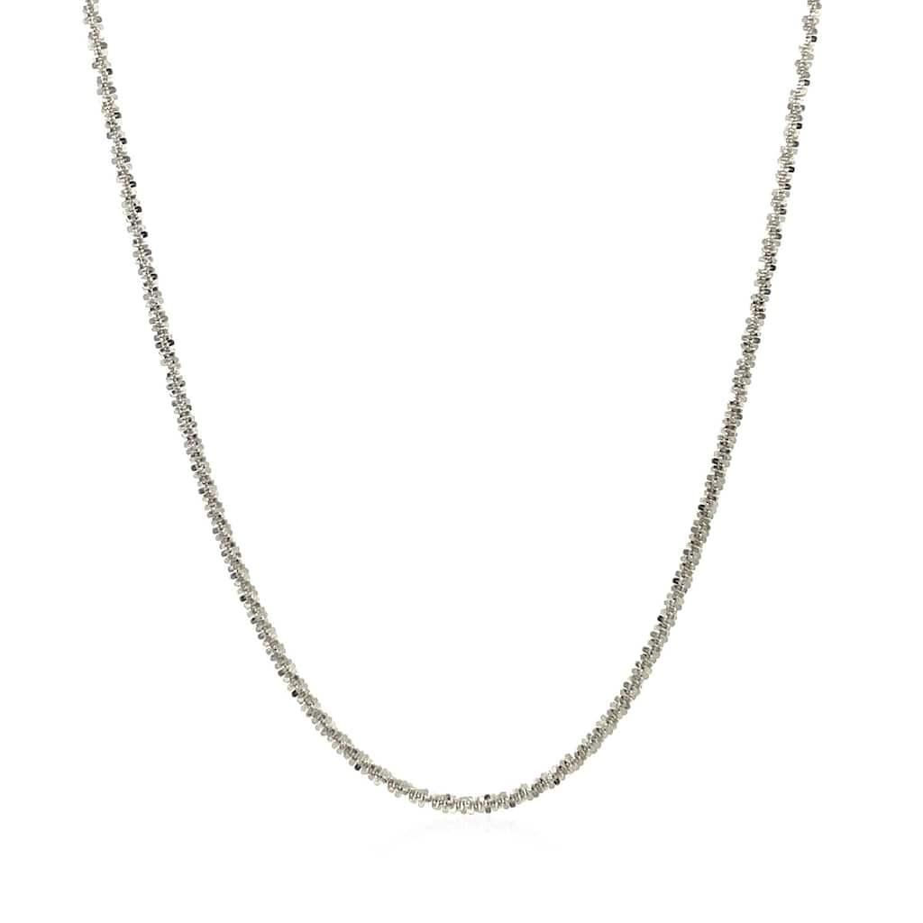 MayaMila 14k White Gold Sparkle Chain 1.5mm