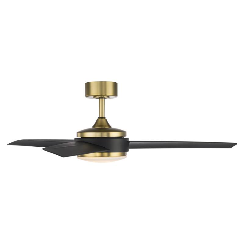 Mod Indoor and Outdoor 3-Blade Smart Compatible Ceiling Fan 54in with 3000K LED Light Kit and Remote Control