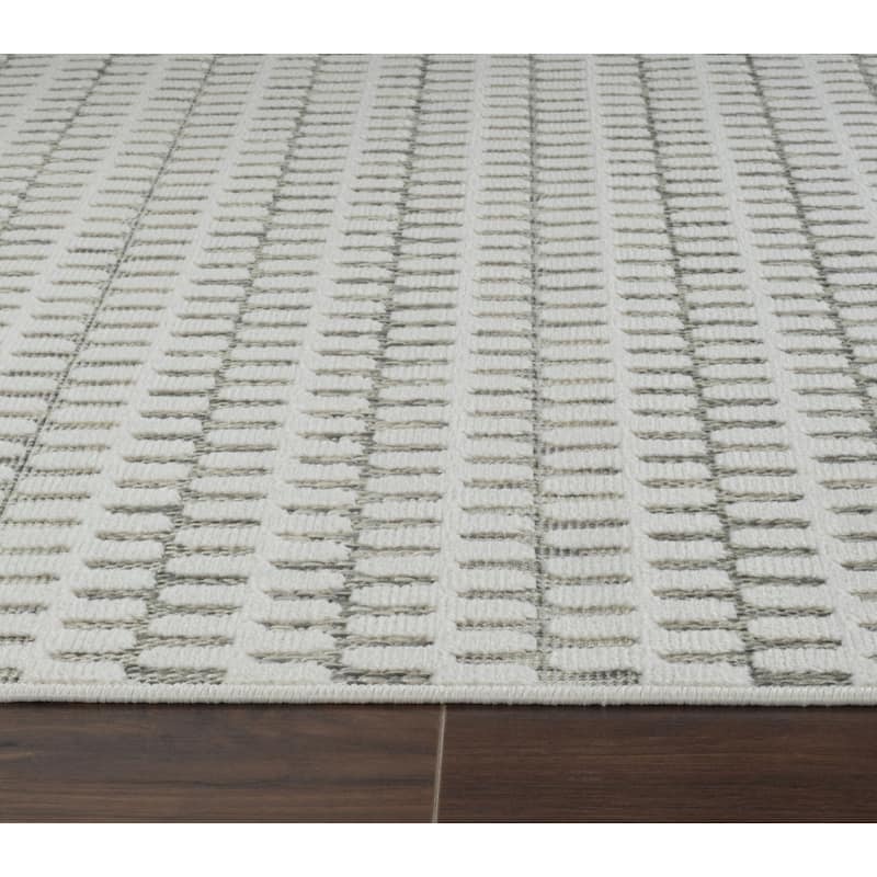 Elto Abstract Shapes Weather Resistant Modern Chic Outdoor Rug