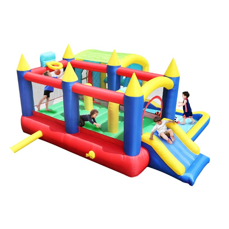 7 in 1 Inflatable Bounce House with Ball Pit - N/A