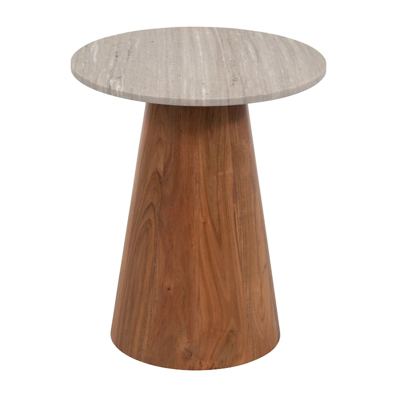 Sagebrook Home Chic Iron Marble Cylinder Coffee Table - Perfect For Home Decor