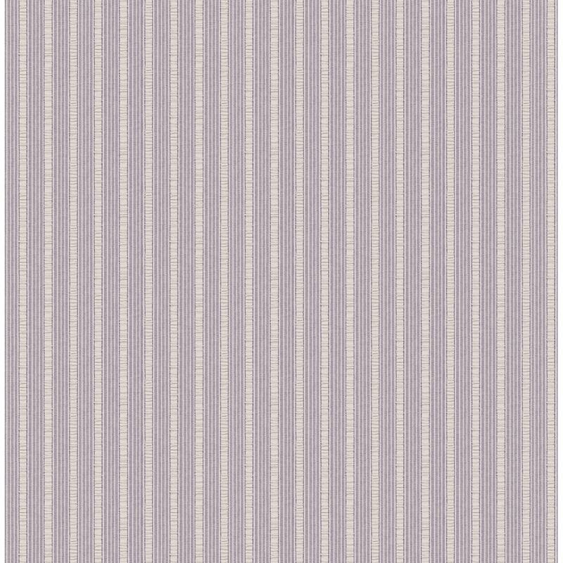 Seabrook Designs Davin Stripes Unpasted Wallpaper - 20.5 in. W x 33 ft. L - Metallic Boysenberry