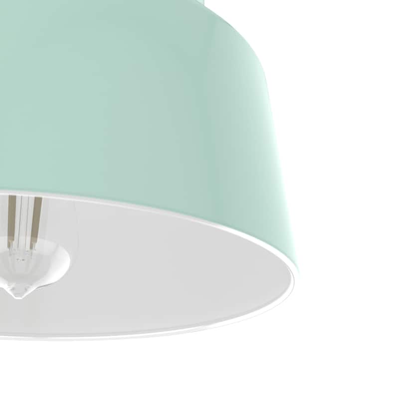 Hunter Cranbrook 1-Light Flush Mount Ceiling Light - Bathroom, Office, Hall, Kitchen - Mid-Century Modern - Damp Rated!
