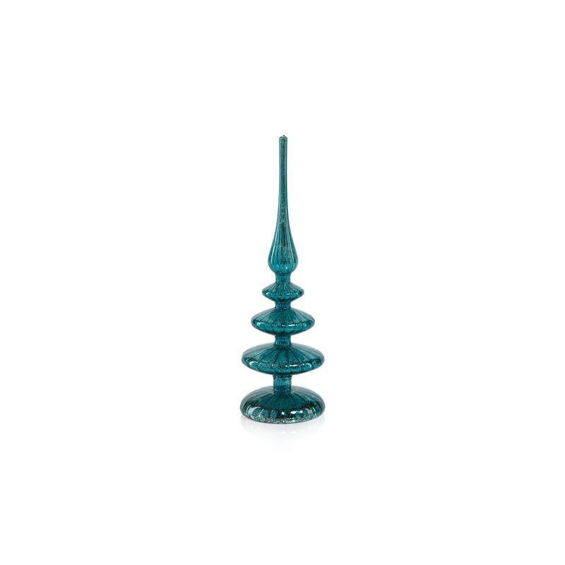 Azenor 11.5" LED Tabletop Finials, Set of 2 - Blue