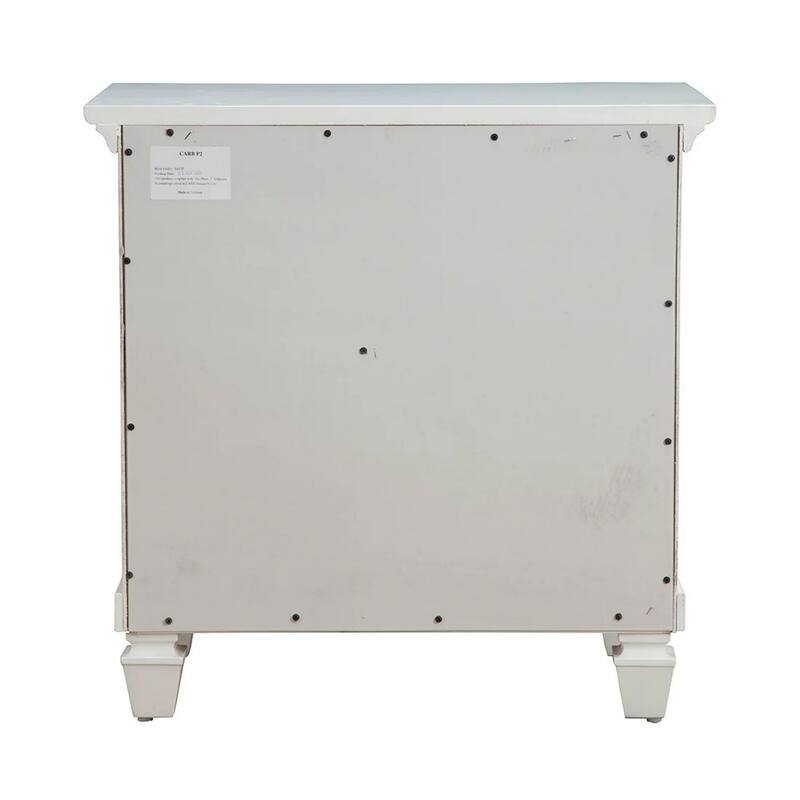 White 3 Drawer 28 in. W Nightstand with Sturdy Hardware and Ample Storage