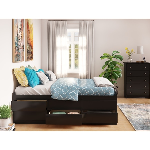 Prepac Tall Queen Captain's Platform Storage Bed with 12 Drawers. Opens flyout.