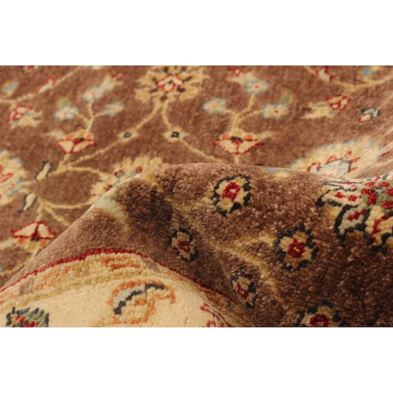 ECARPETGALLERY Hand-knotted Jamshidpour Brown Wool Rug - 2' 4" x 4' 9"