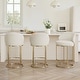 preview thumbnail 6 of 51, Spruce & Spring Chloe Upholstered Swivel Counter Bar Stool with Metal Frame and Arched Back