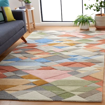 SAFAVIEH Handmade Rodeo Drive Hyrije Mid-Century Modern Wool Rug