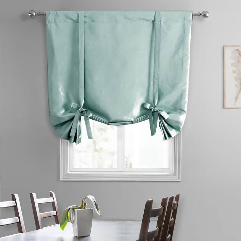 Exclusive Fabrics Faux Silk Taffeta Tie-Up Window Shade (1 Panel)