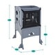 preview thumbnail 26 of 61, Kids Wooden Kitchen Step Stool with Safety Rails and Anti-Slip Mat, Kids Countertop Step Stools for Kids