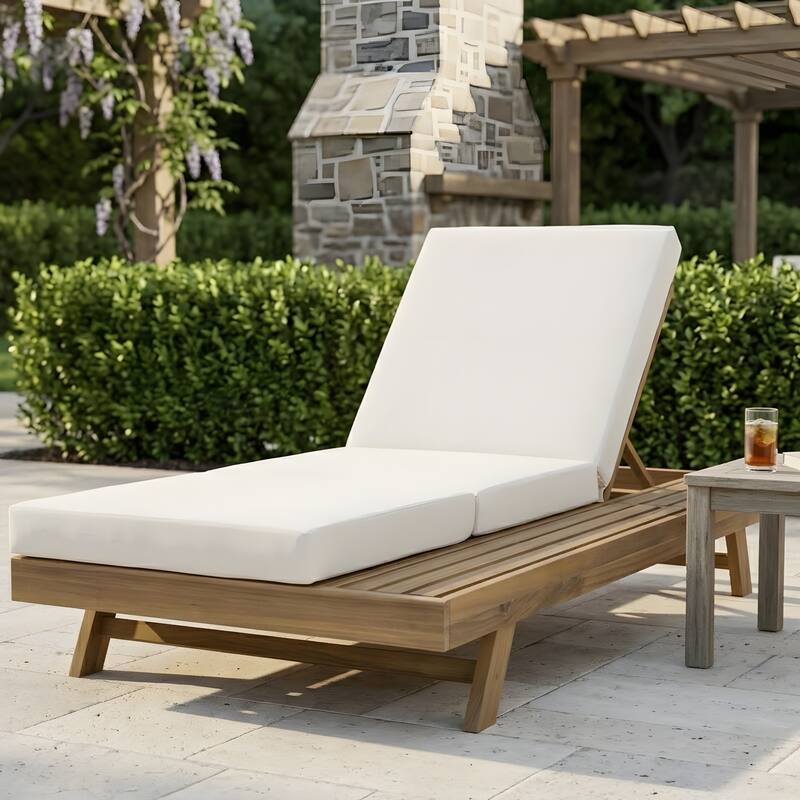 Lounge Chair Set with Open-Sided Design, Solid Wood Frame with Casual Cushions