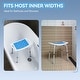 preview thumbnail 6 of 7, Shower Chair, 6 Levels Height Adjustable, Safety Shower Stool with Non-Slip Seat Plate and Foot Pads, 400 LBS Weight Capacity