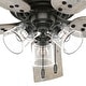preview thumbnail 10 of 15, Hunter 52" Shady Grove Ceiling Fan with LED Light Kit/ Pull Chain, Standard or Flush Mount - Casual, Transitional