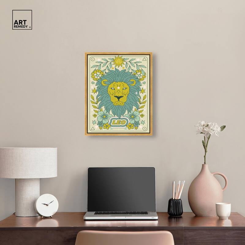 Leo Stars Card Canvas by Art Remedy