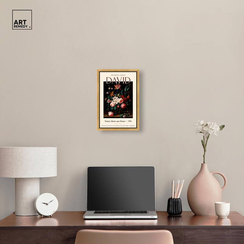 Flowers in a Dark Canvas by Art Remedy
