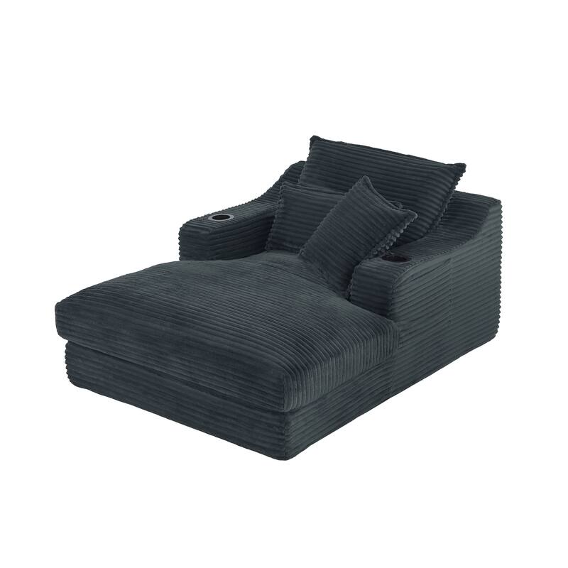 Anmytek Plush Soft 47.24 Inch Modern Compression Lounge Chair with Unique Cushion Design