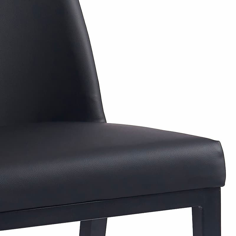 Modern Faux Leather and Metal 26" Counter Stool, Set of 4