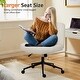 preview thumbnail 8 of 6, Criss Cross Legged Chairs with Wheels, Upholstered Fabric Home Office Desk Seating, Adjustable Swivel Vanity Boucle - N/A