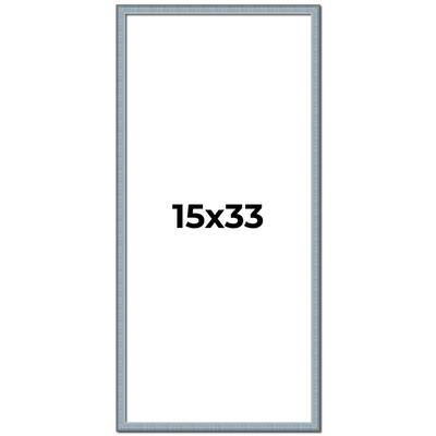15x33 Frame Rustic Sky Blue Solid Wood Picture Frame | 0.75 Inch