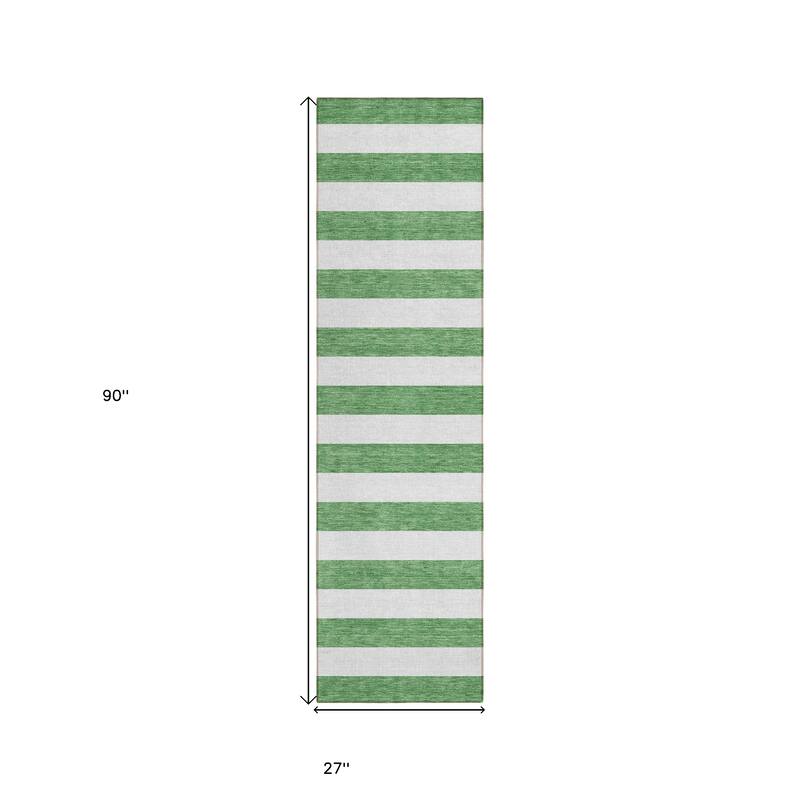 Jalu Stripe Weather Resistant Versatile Elegance Outdoor Rug