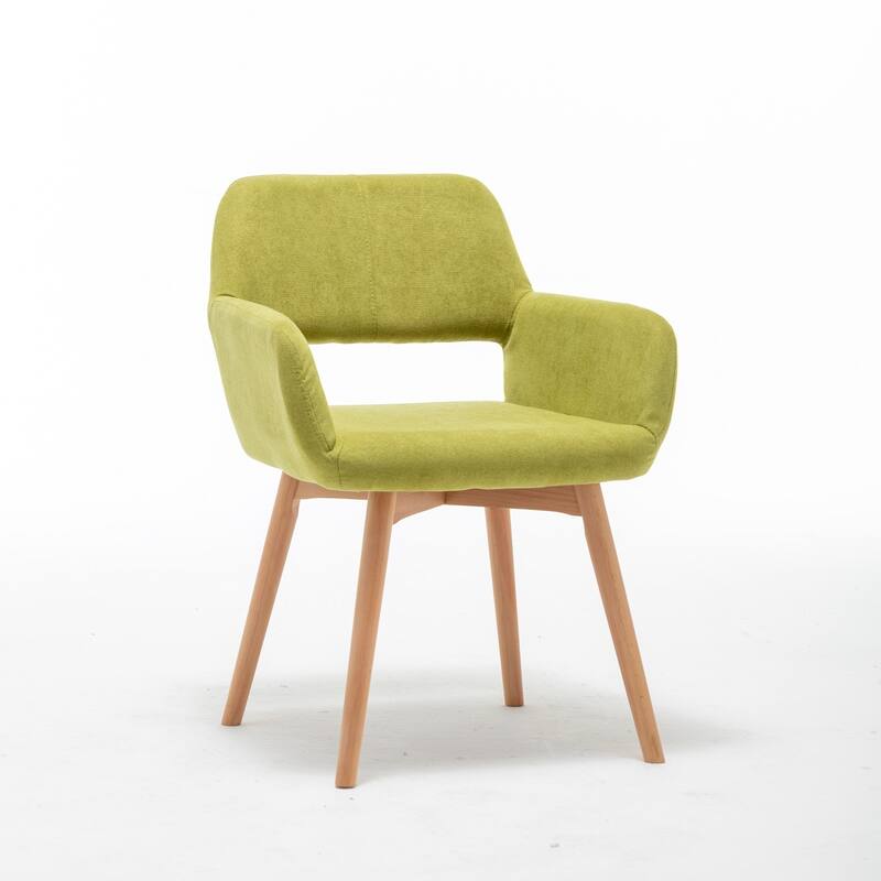 GTU Furniture 2pcs Modern Velvet Wood Leg Arm Accent Chair for Bedroom Living room set - Green