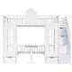preview thumbnail 5 of 7, Playhouse Inspired Twin-Over-Twin Bunk Bed with Convertible Table
